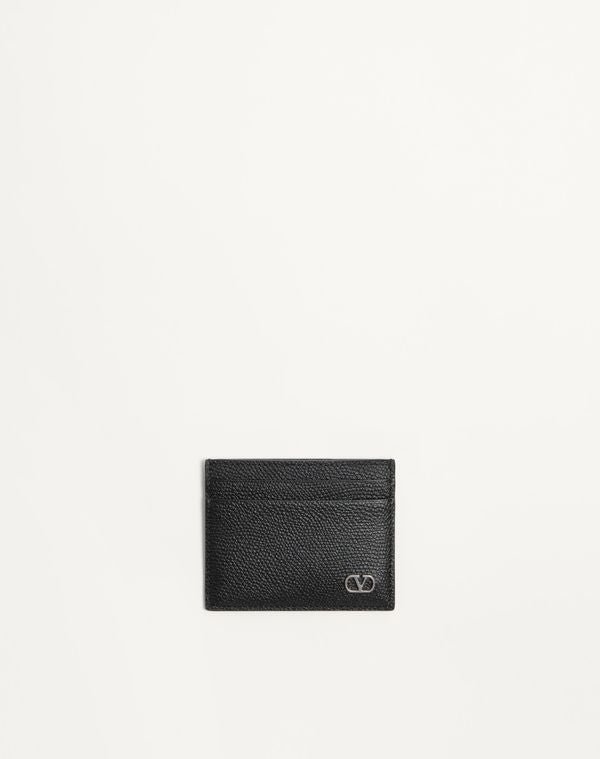 Valentino Garavani Vlogo Signature Cardholder In Grainy Calfskin