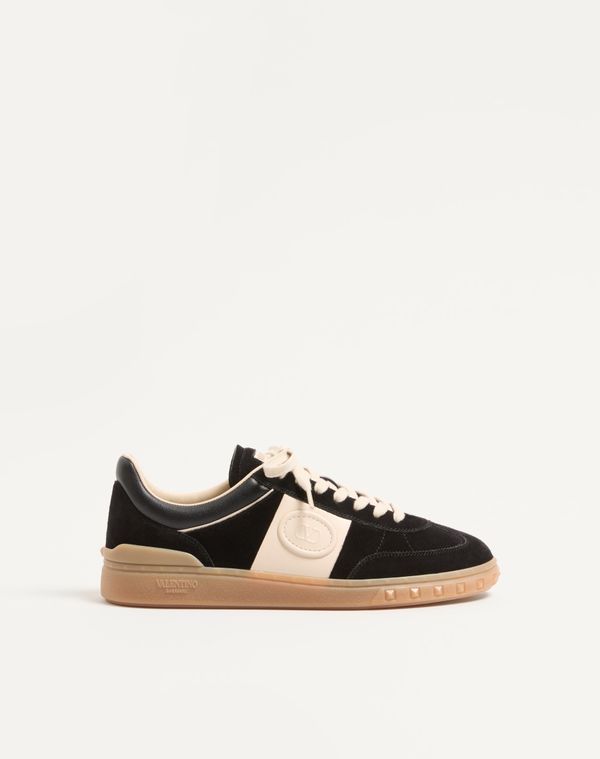 Upvillage Low Top Trainer In Split Leather And Calfskin Nappa Leather