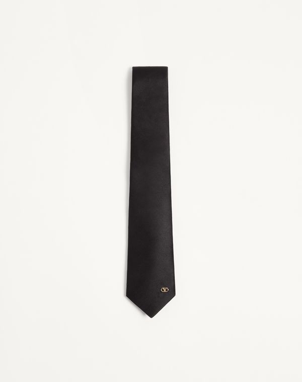 Valentie Silk Tie with Vlogo Signature Detail