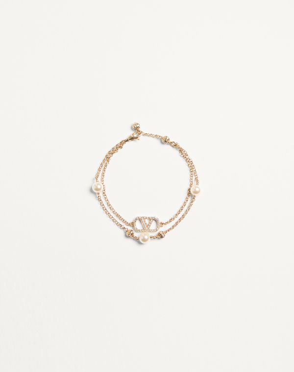 Vlogo Signature Bracelet In Metal, Pearls And Swarovski® Crystals 