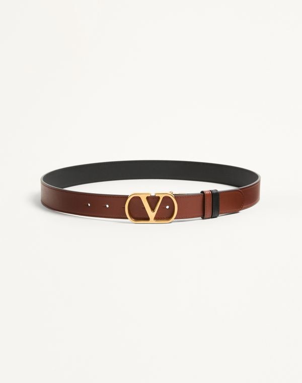 VLogo Signature Reversible Shiny Calfskin Belt - 30Mm / 1.2 In.