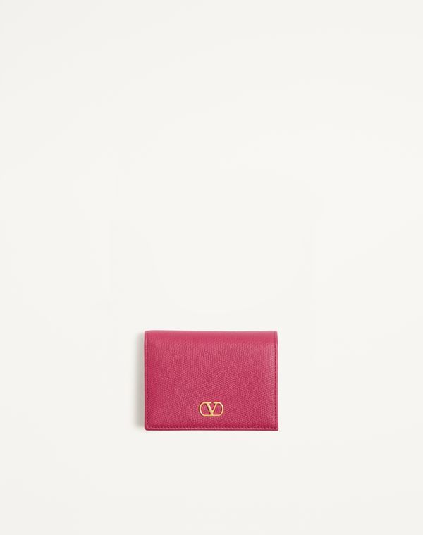 VLogo Signature Grainy Calfskin Wallet